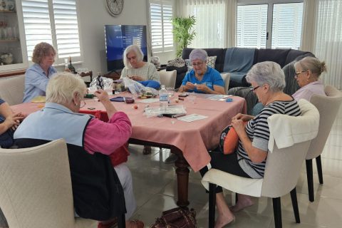 sewing day at Sue's for breast cushions